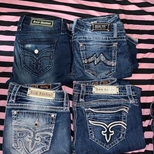 ROCK REVIVAL 3 PAIR BUNDLE 1 MISS ME BOOTCUT